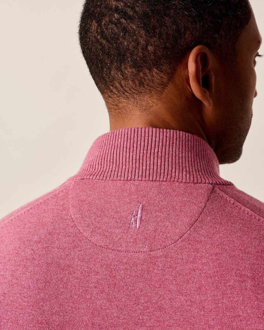 Johnnie-O Desmond 1/4 Zip Pullover: Berry