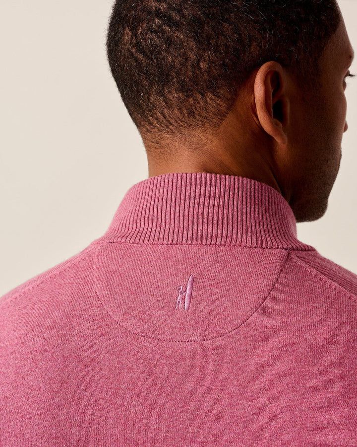 Johnnie-O Desmond 1/4 Zip Pullover: Berry