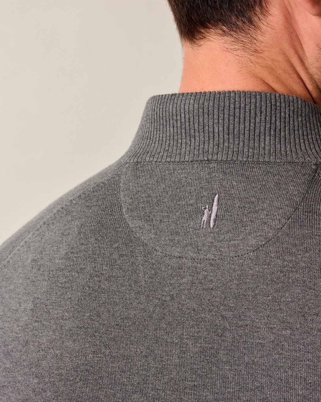 Johnnie-O Desmond 1/4 Zip Pullover: Charcoal
