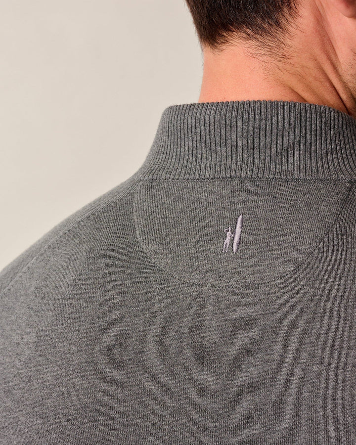 Johnnie-O Desmond 1/4 Zip Pullover: Charcoal