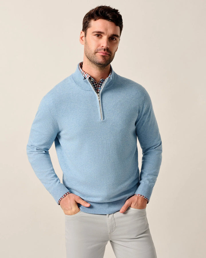 Johnnie-O Desmond 1/4 Zip Pullover: Infinity