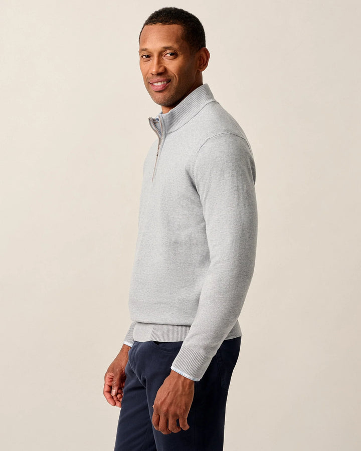 Johnnie-O Desmond 1/4 Zip Pullover: Pebble