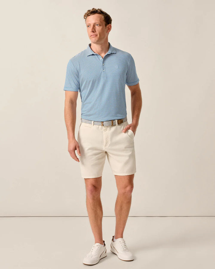 Johnnie-O Performance Mesh Polo - Dru Stripe: Palisades Blue