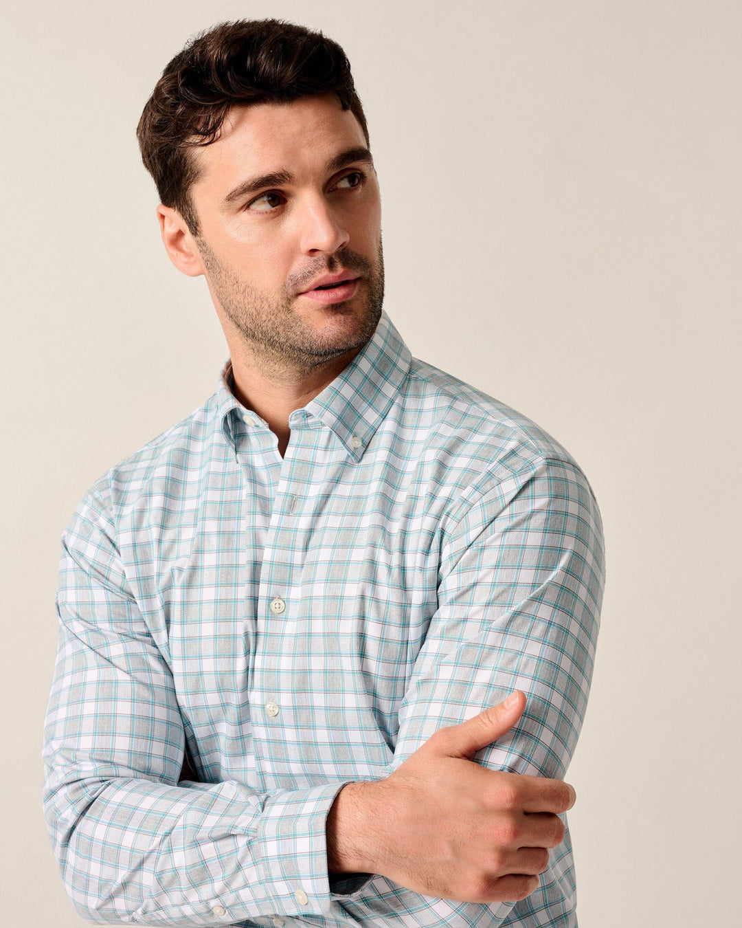 Johnnie-O Everyday Performance Button Down Shirt - Gatlin: Light Gray