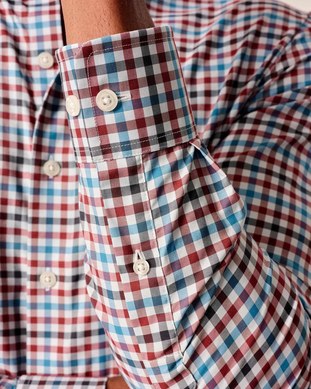 Johnnie-O Hartwick Performance Button Down Shirt: Malibu Red