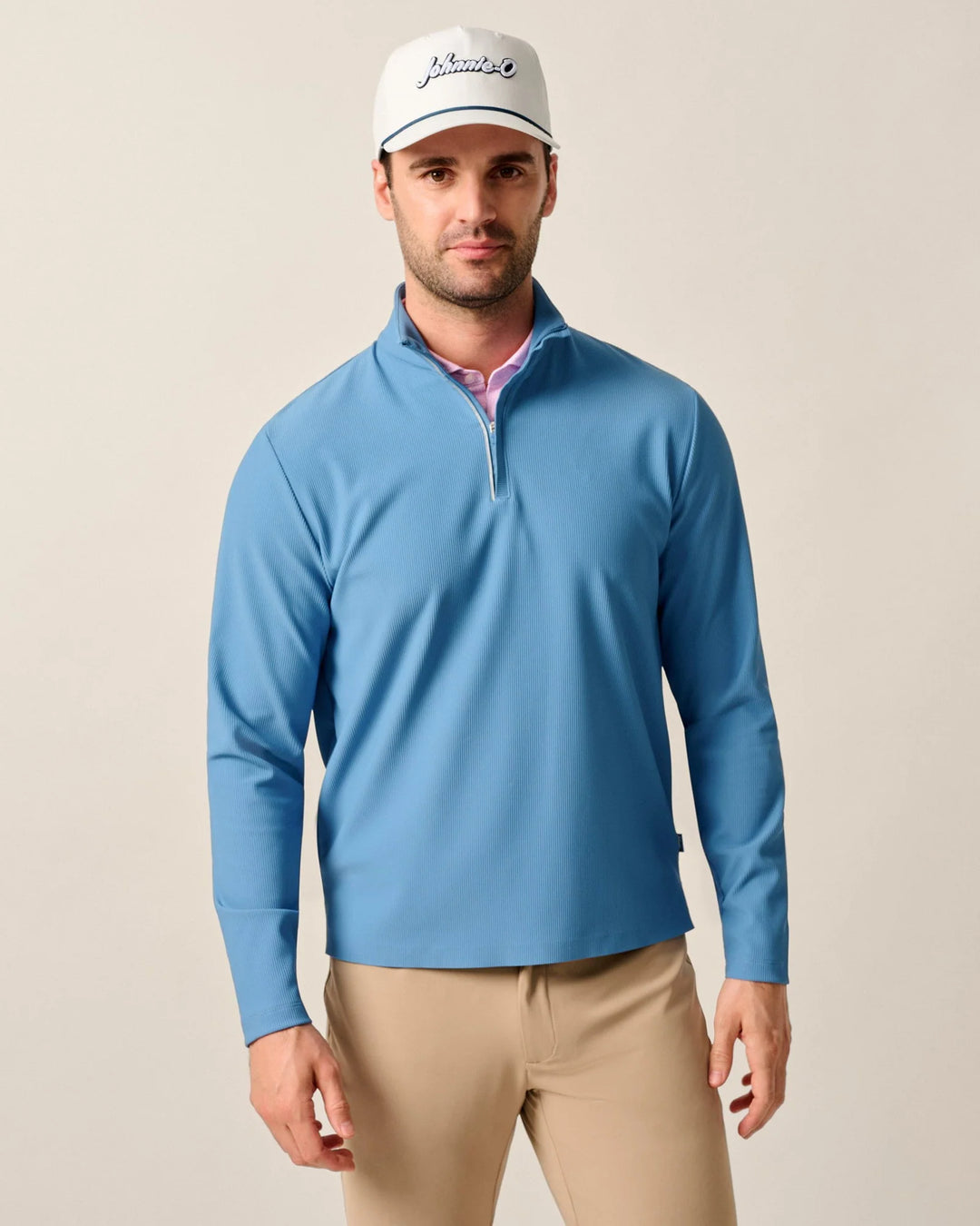 Johnnie-O Hoppin Performance 1/4-Zip Pullover: Tide