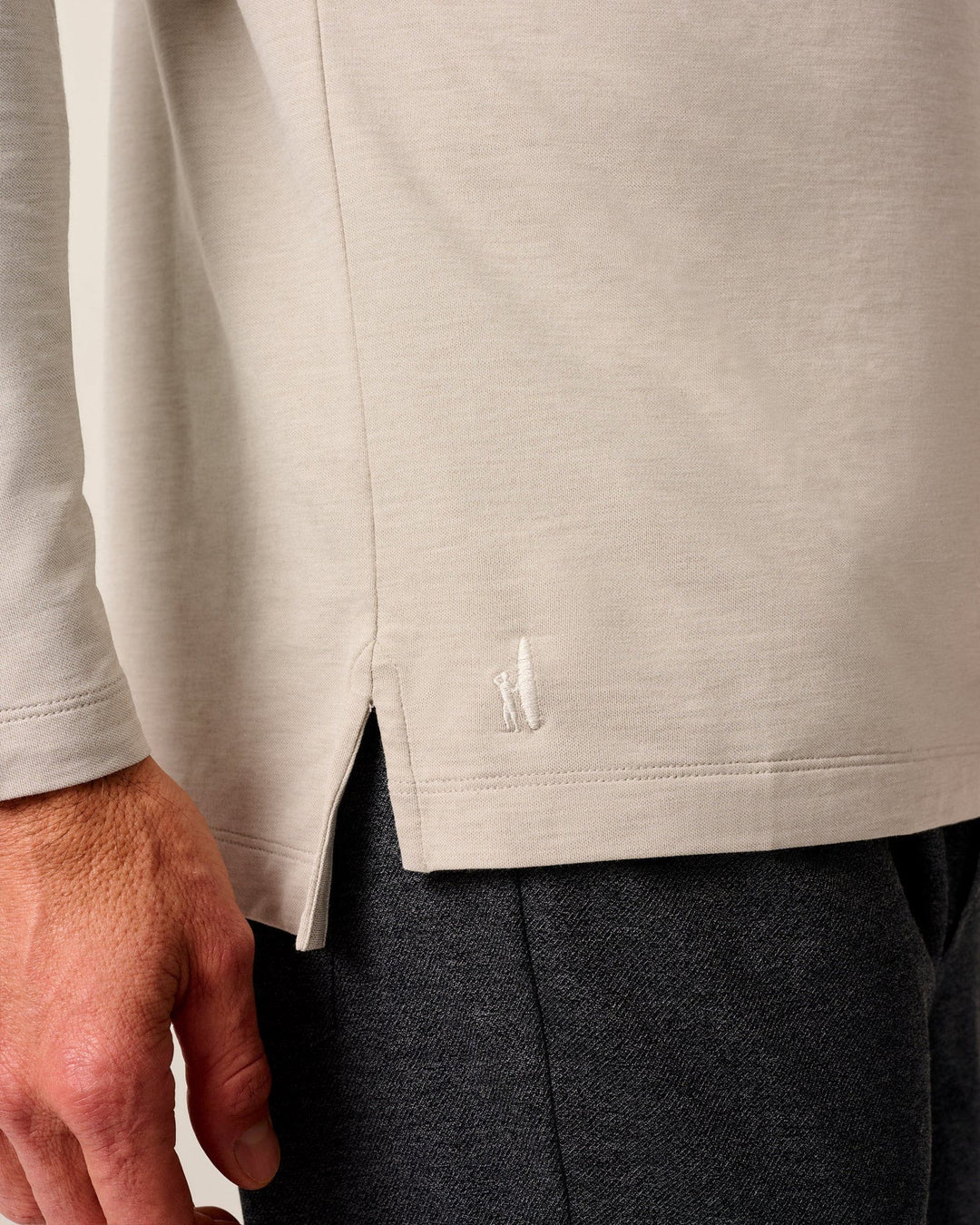 Johnnie-O Top Shelf Long Sleeve Idris Polo: Otter