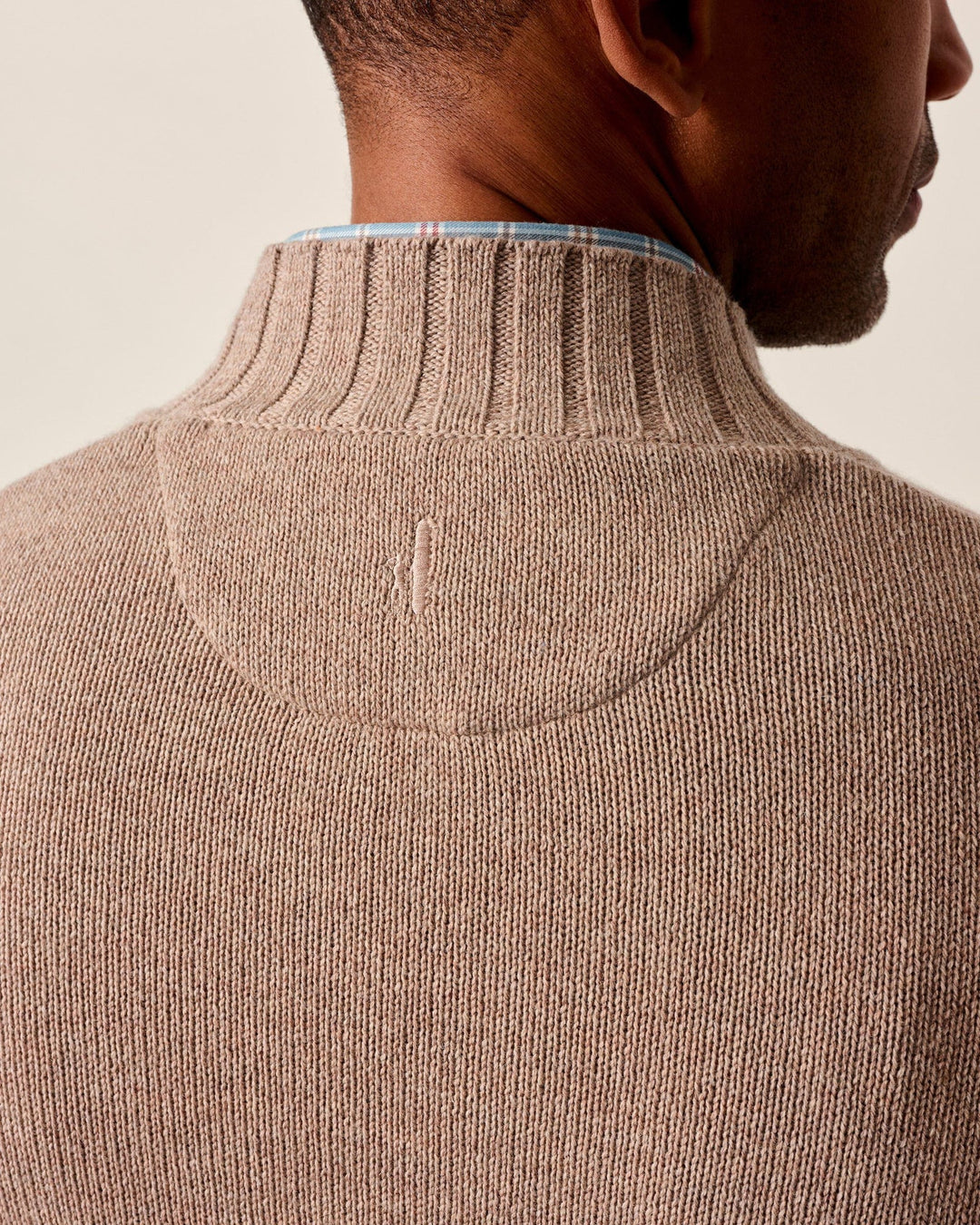 Johnnie-O Innis Top Shelf Cashmere Blend Mockneck Sweater: Camel