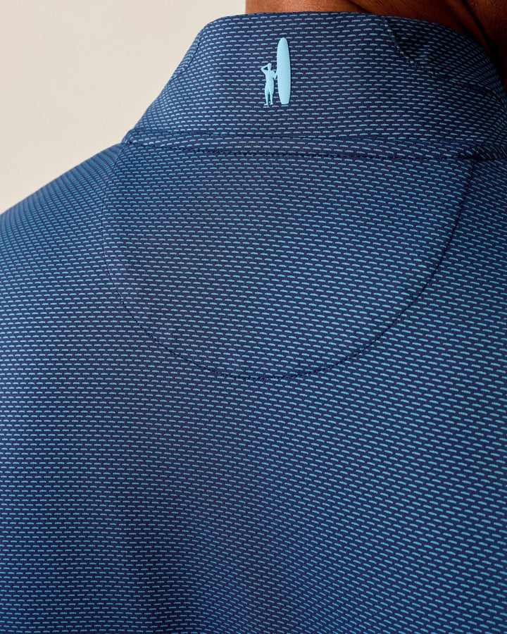 Johnnie-O Jamie Jacquard Stretch 1/4-Zip Pullover: Navy Mahalo