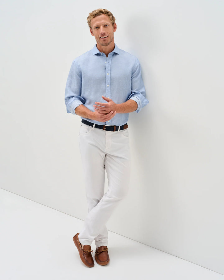 Johnnie-O Carmel Sateen 5-Pocket Pant: White