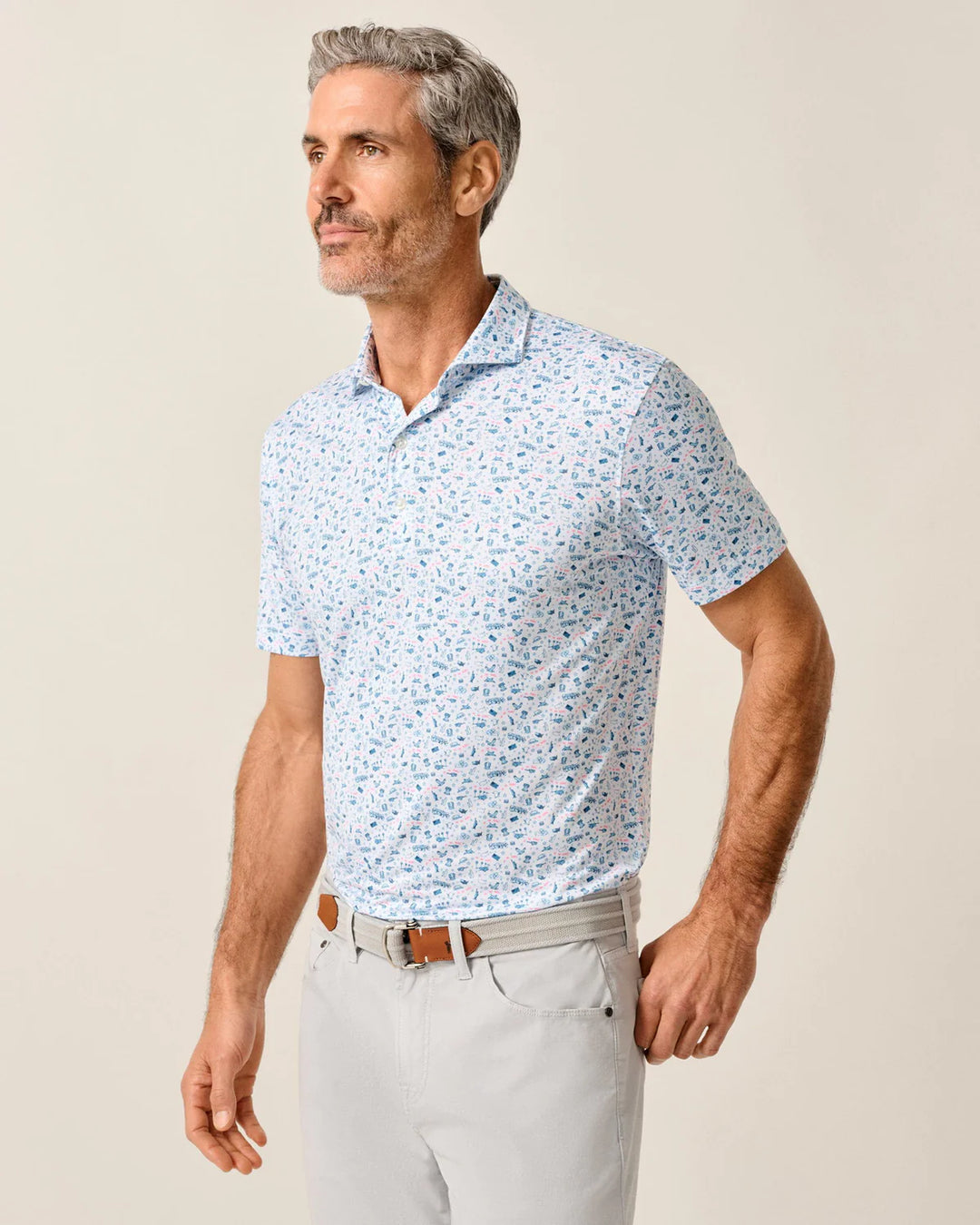 Johnnie-O Featherweight JO Merica Polo: Barracuda