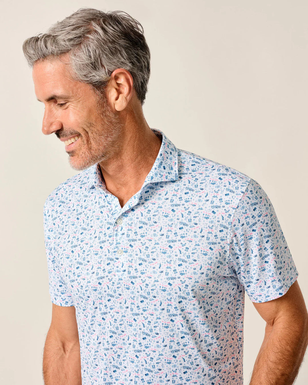 Johnnie-O Featherweight JO Merica Polo: Barracuda