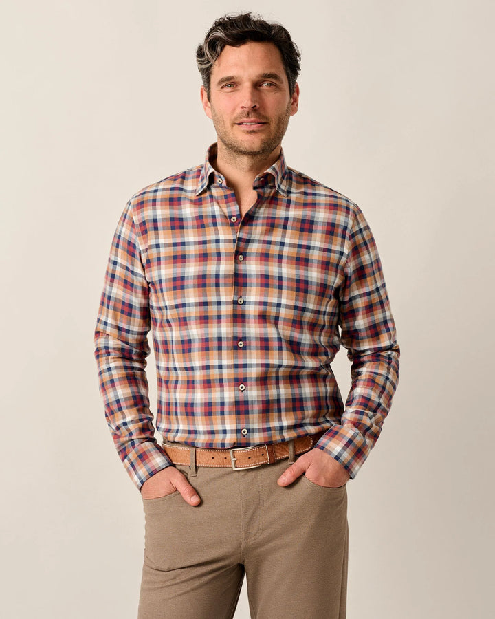 Johnnie-O Top Shelf Jonstone Button Down Shirt: Navy