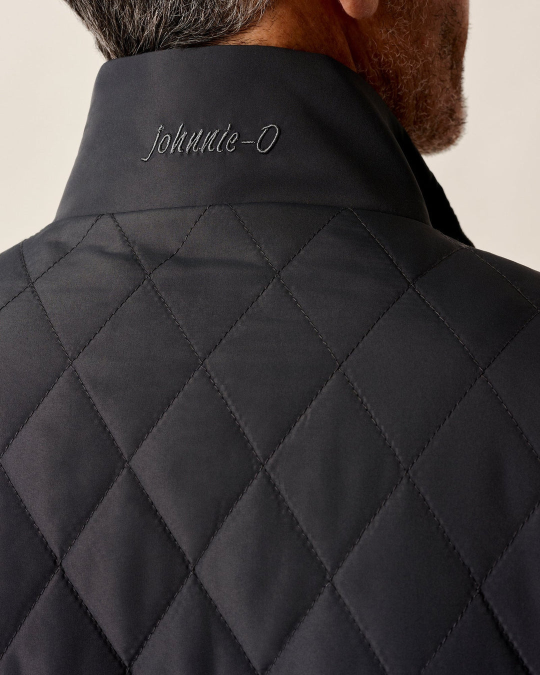 Johnnie-O Juno Quilted Snap Jacket: Dark Gray