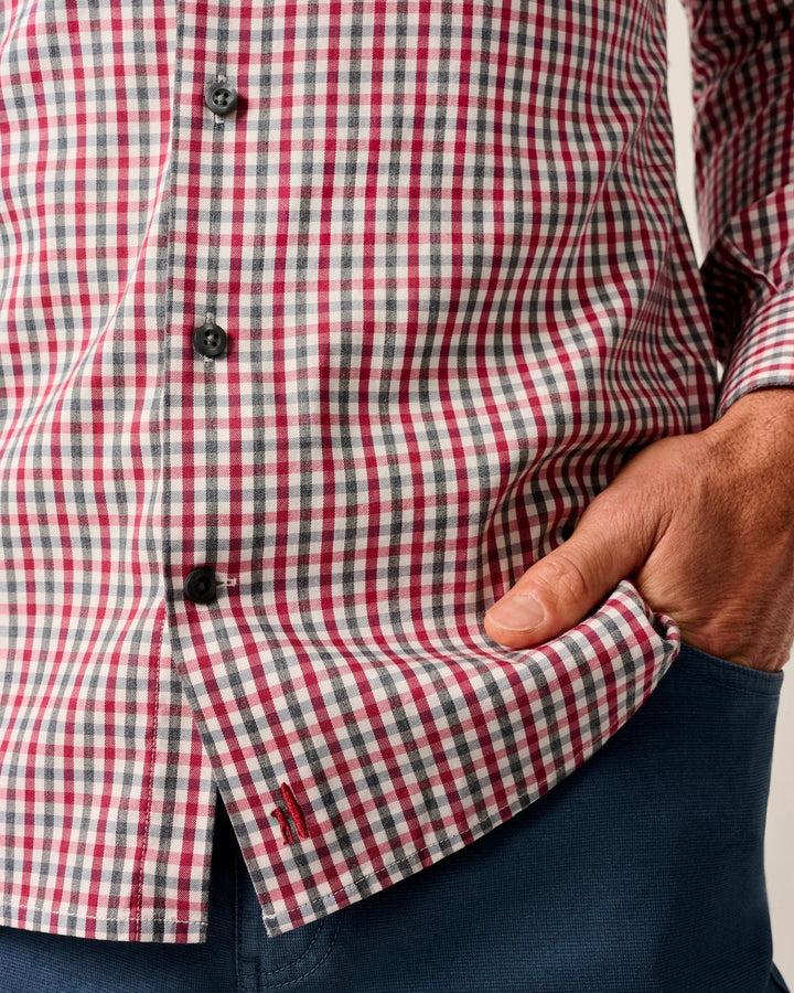 Johnnie-O Kirtland Performance Button Down Shirt: Malibu Red