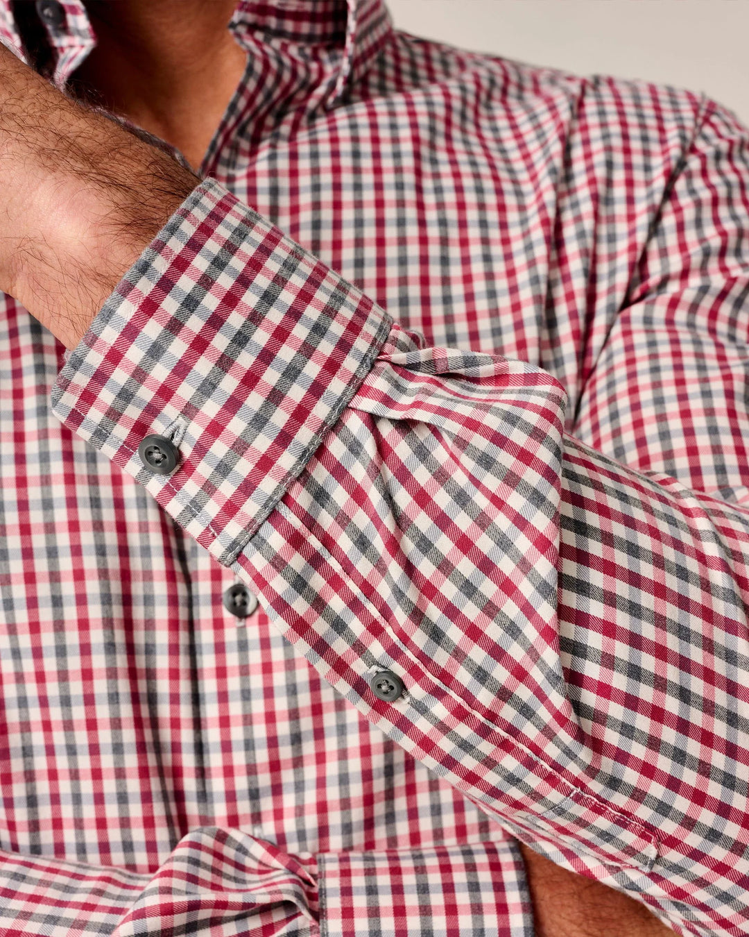 Johnnie-O Kirtland Performance Button Down Shirt: Malibu Red