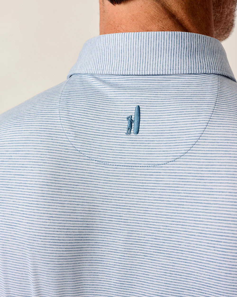 Johnnie-O Performance Jersey Polo - Lyndonn Stripe: Tide