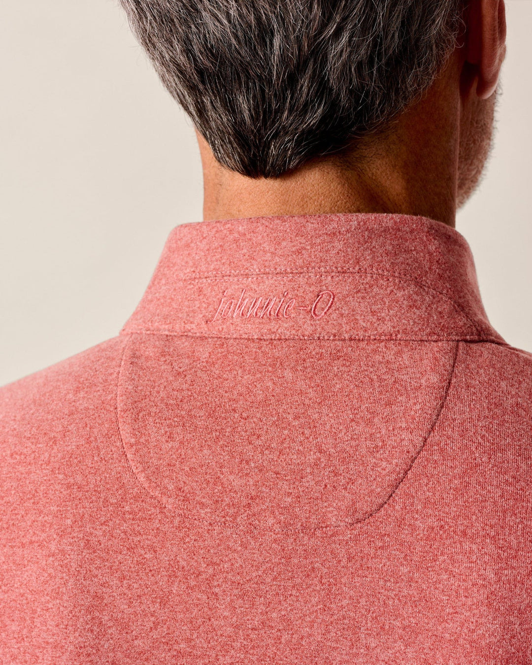 Johnnie-O Mikey Performance 1/4 Zip Pullover: Brick