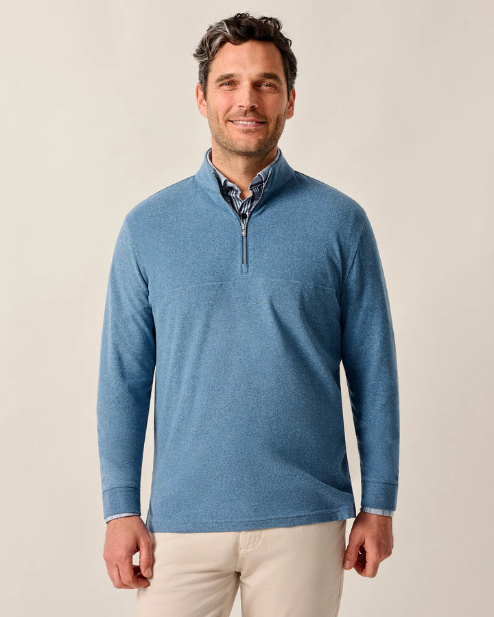 Johnnie-O Mikey Performance 1/4 Zip Pullover: Splash
