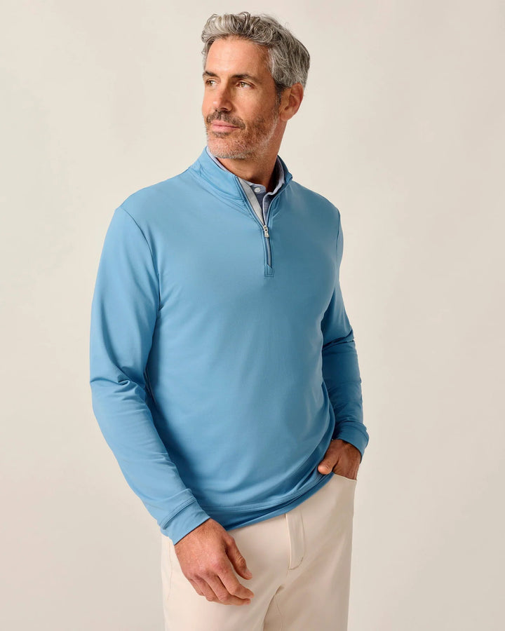 Johnnie-O Motion Performance 1/4 Zip Pullover: Tide