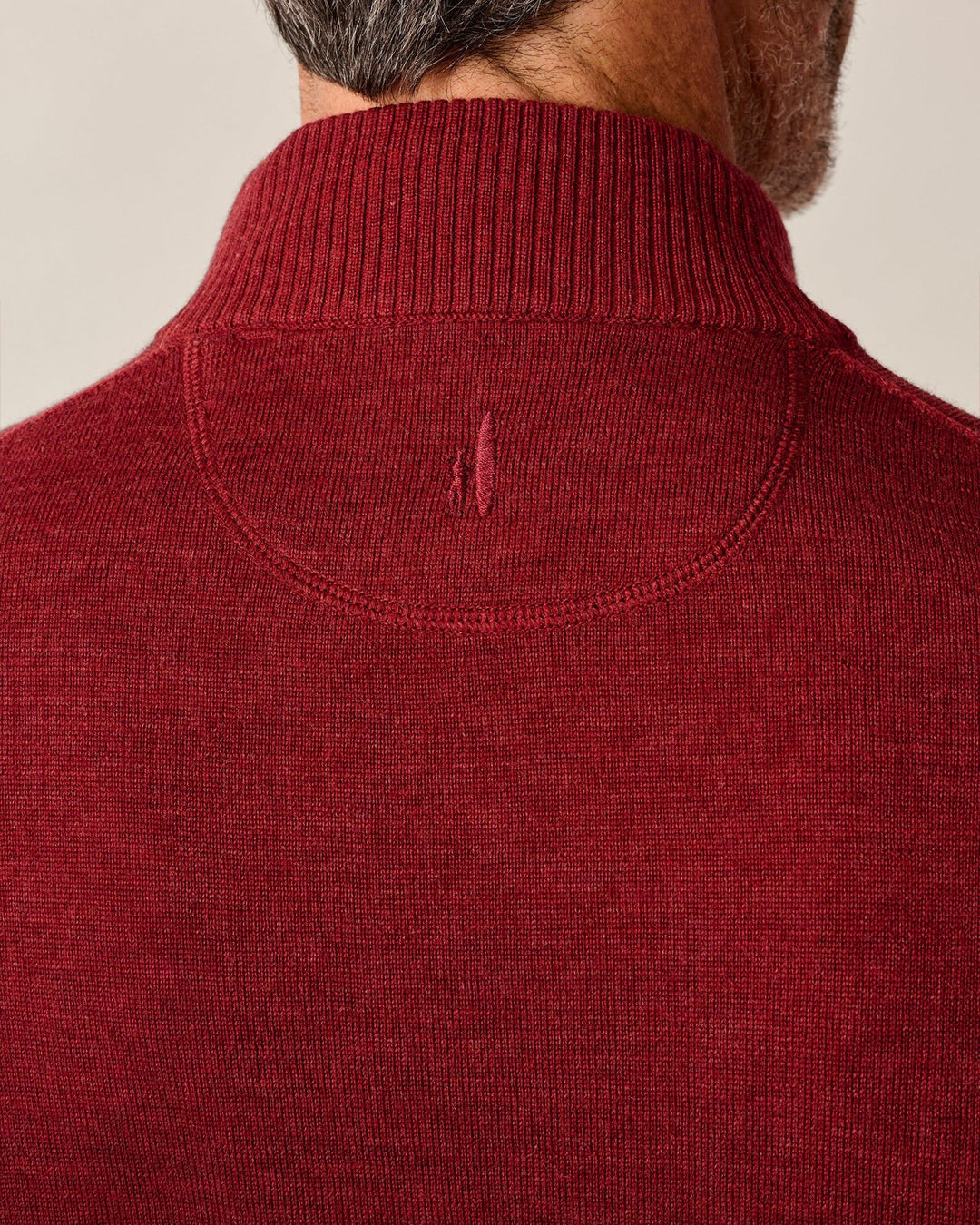 Johnnie-O Raynor Merino 1/4 Zip Sweater: Cinnamon