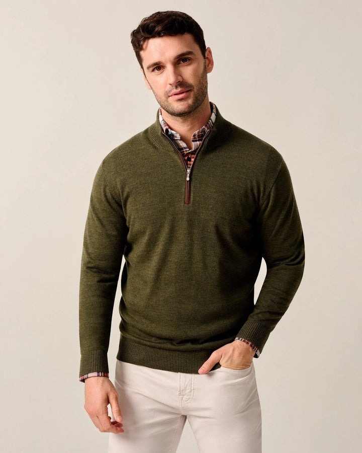 Johnnie-O Raynor Merino 1/4 Zip Sweater: Forged