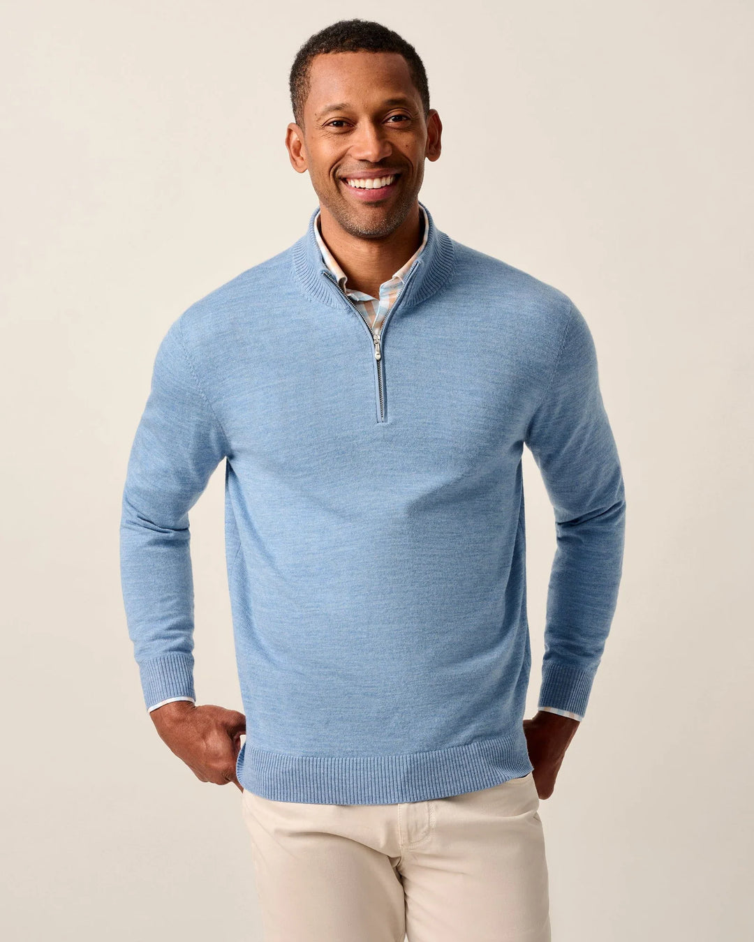Johnnie-O Raynor Merino 1/4 Zip Sweater: Maliblu
