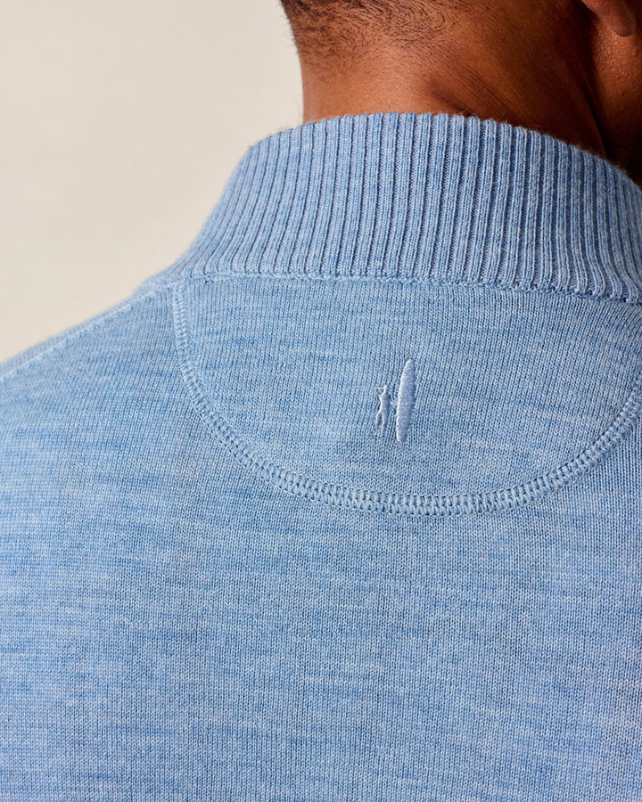 Johnnie-O Raynor Merino 1/4 Zip Sweater: Maliblu
