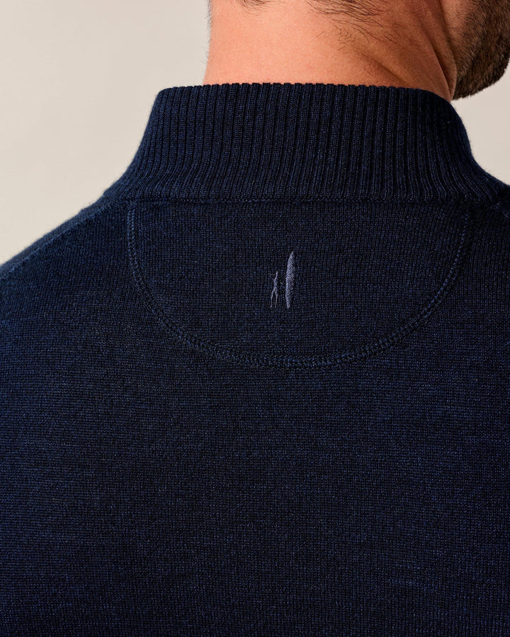 Johnnie-O Raynor Merino 1/4 Zip Sweater: Navy