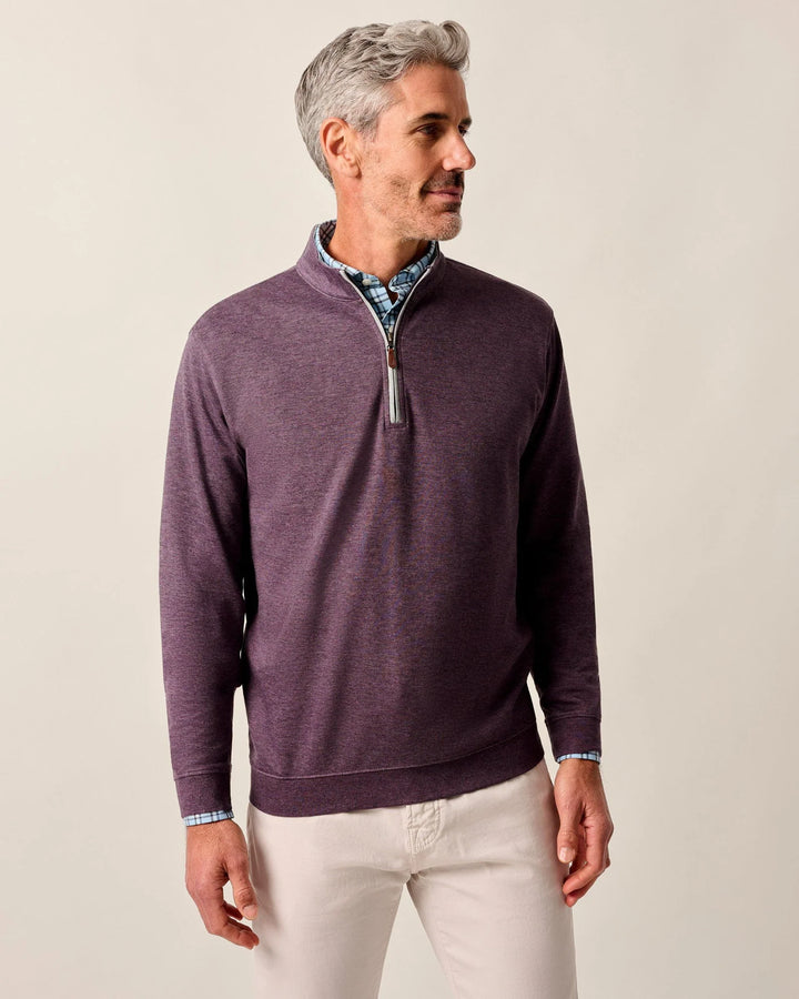 Johnnie-O Sully 1/4 Zip Pullover: Royal Plum