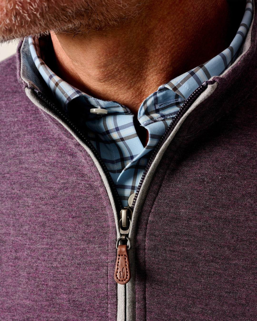 Johnnie-O Sully 1/4 Zip Pullover: Royal Plum