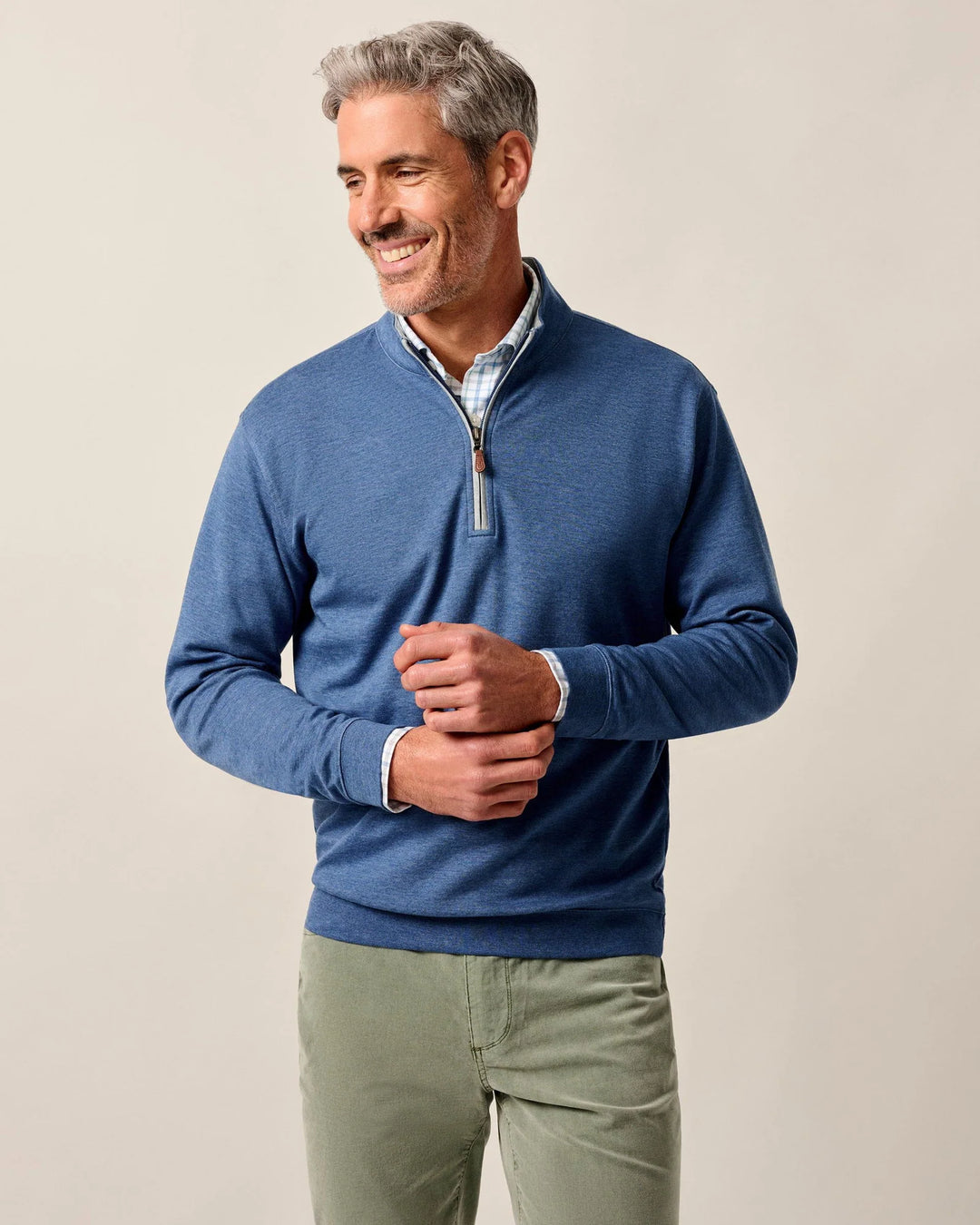 Johnnie-O Sully 1/4 Zip Pullover: Sapphire