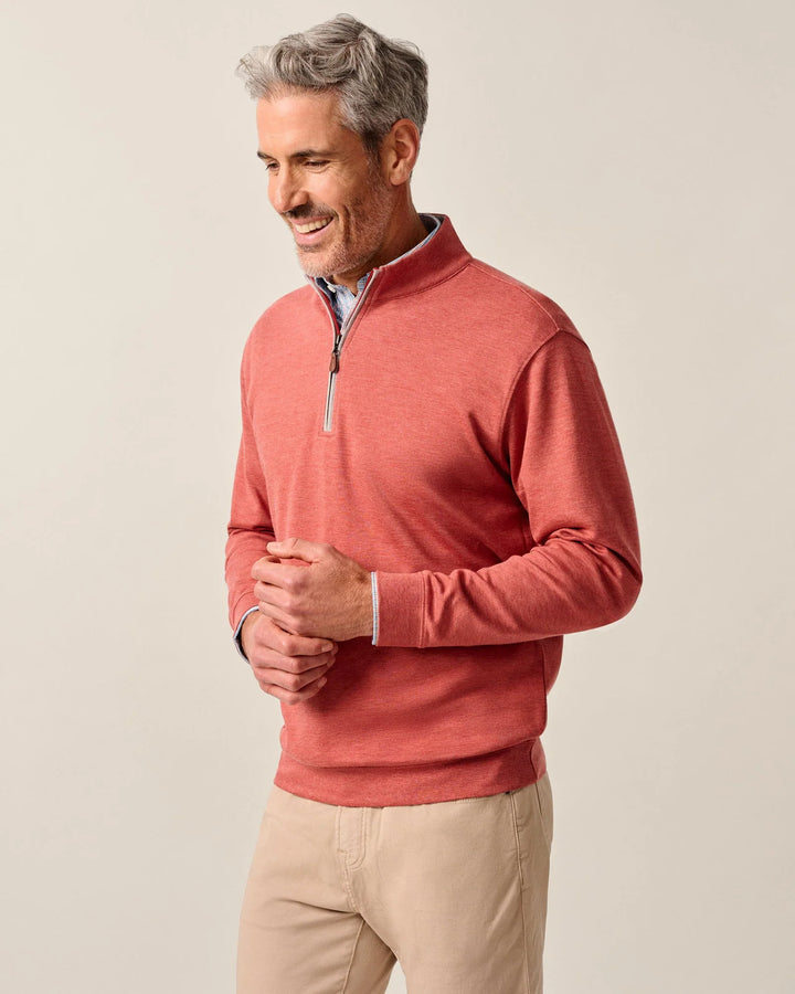 Johnnie-O Sully 1/4 Zip Pullover: Snapper
