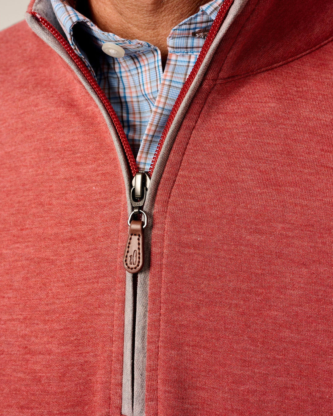 Johnnie-O Sully 1/4 Zip Pullover: Snapper