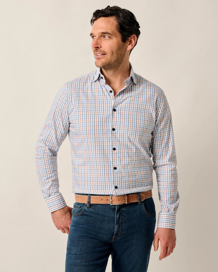 Johnnie-O Vanderwall Performance Button Down Shirt: White