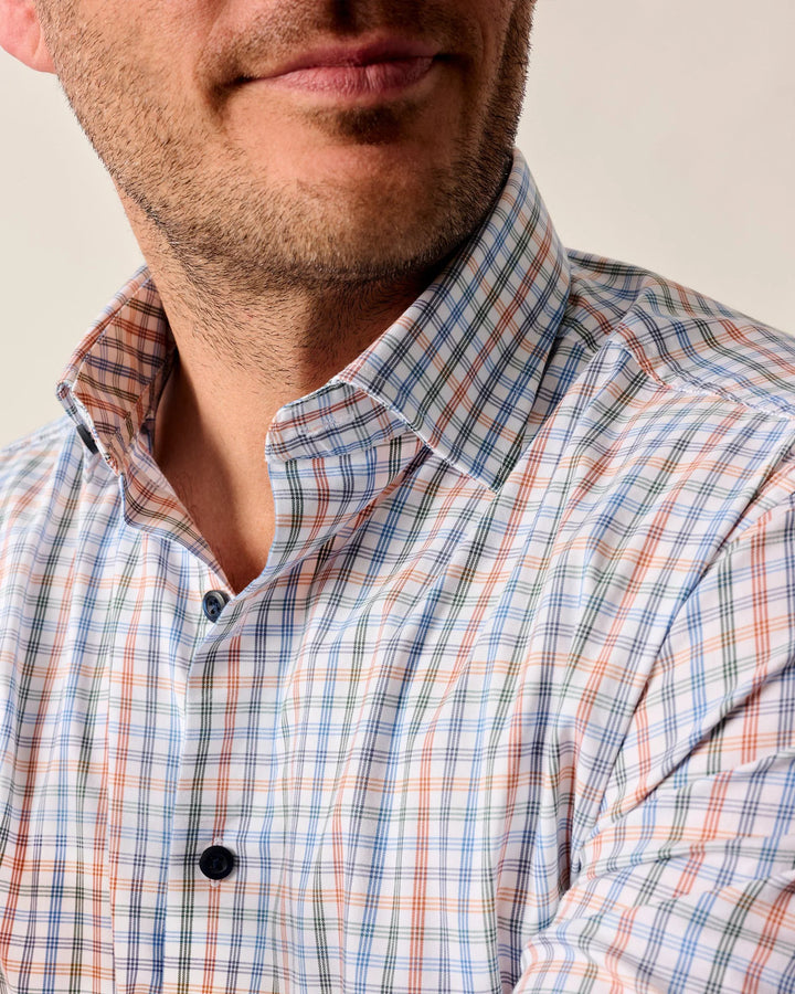 Johnnie-O Vanderwall Performance Button Down Shirt: White