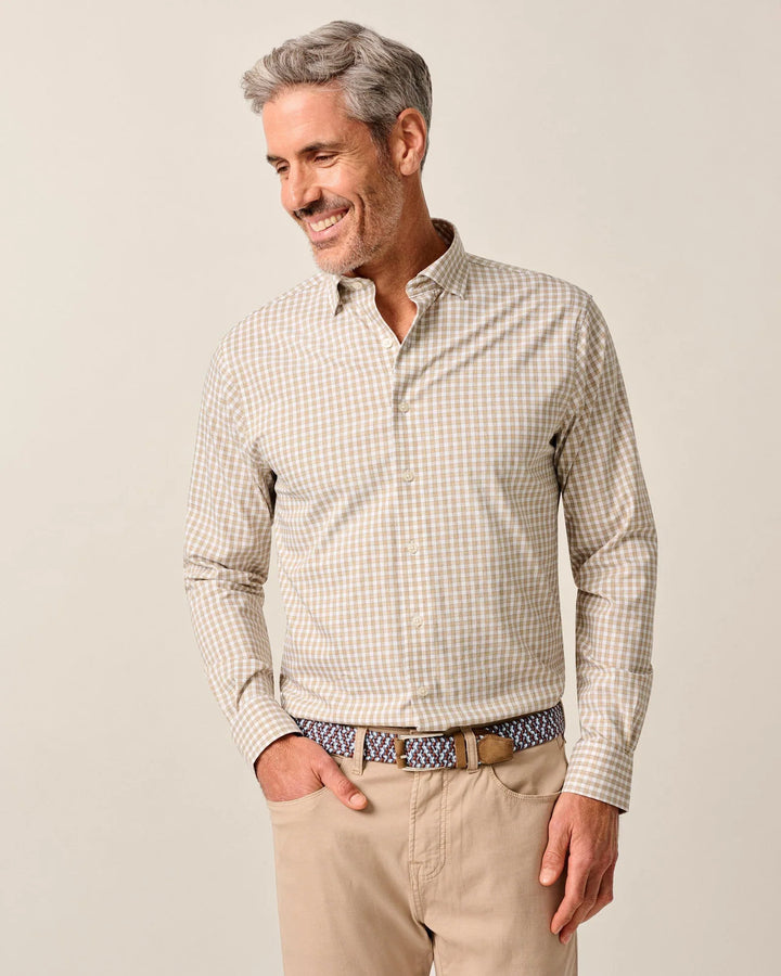 Johnnie-O Performance Button Up Shirt - Westwood: Hazelnut