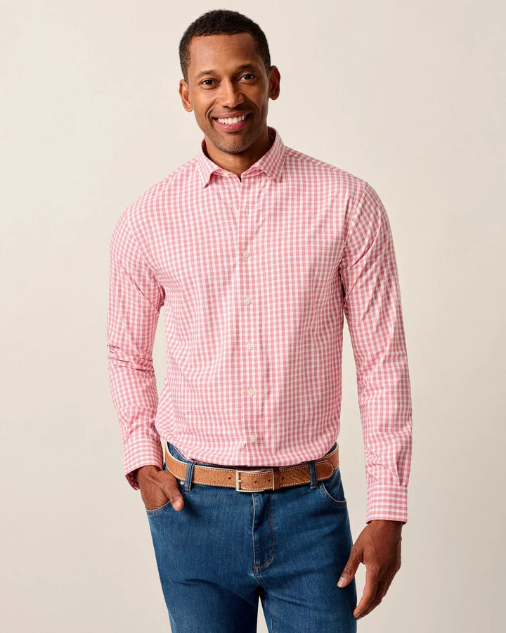 Johnnie-O Performance Button Up Shirt - Westwood: Lobster