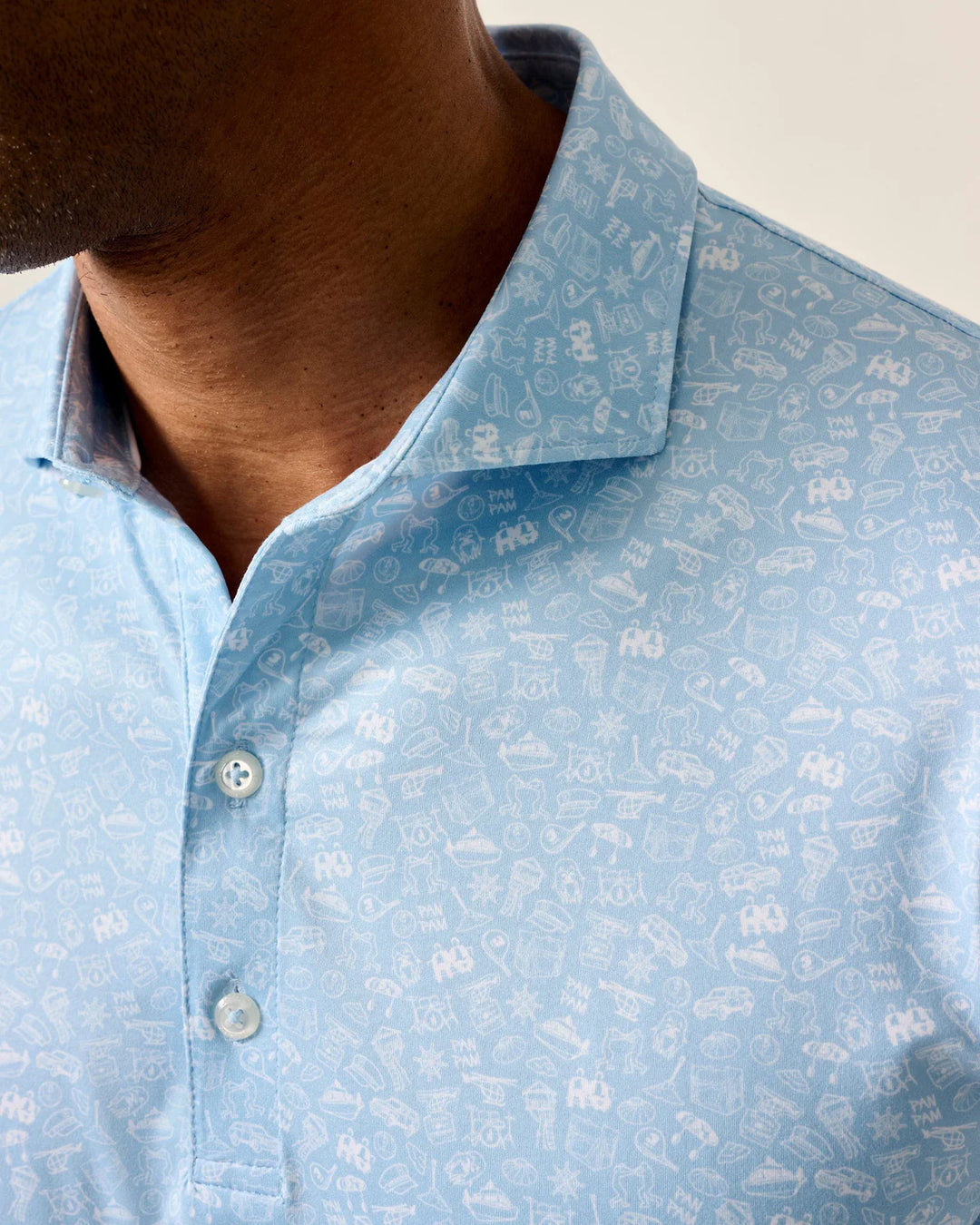Johnnie-O Featherweight Wine Mixer Polo: Kona