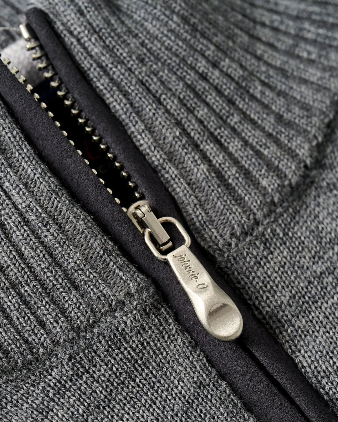 Johnnie-O Raynor Merino 1/4 Zip Sweater: Charcoal