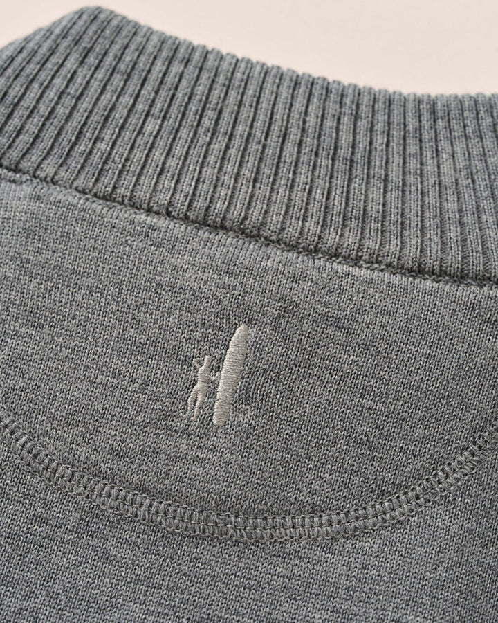 Johnnie-O Raynor Merino 1/4 Zip Sweater: Charcoal