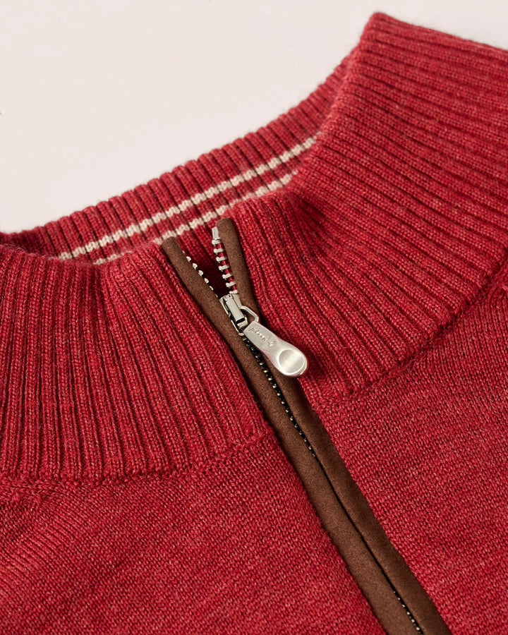 Johnnie-O Raynor Merino 1/4 Zip Sweater: Cinnamon