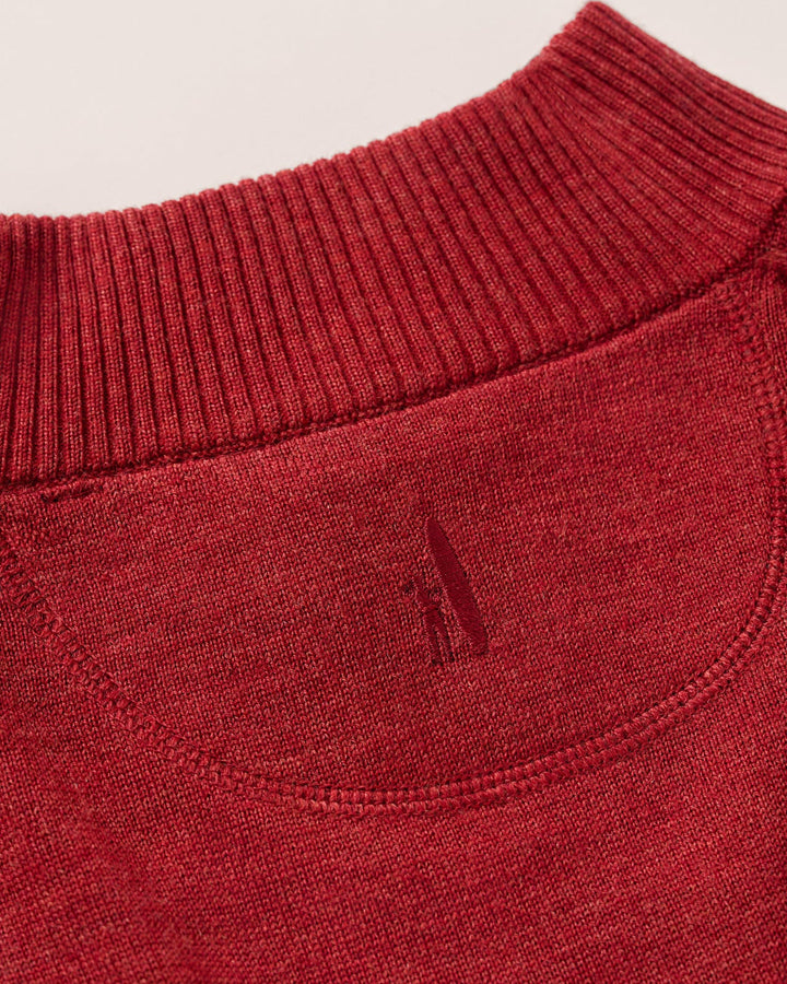 Johnnie-O Raynor Merino 1/4 Zip Sweater: Cinnamon