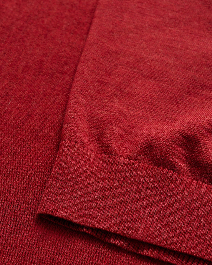 Johnnie-O Raynor Merino 1/4 Zip Sweater: Cinnamon