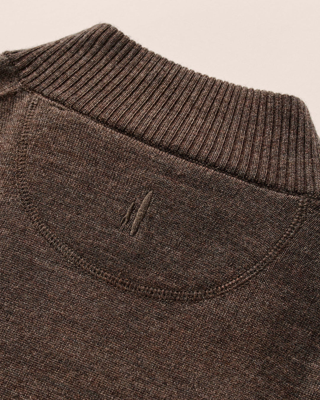 Johnnie-O Raynor Merino 1/4 Zip Sweater: Cocoa