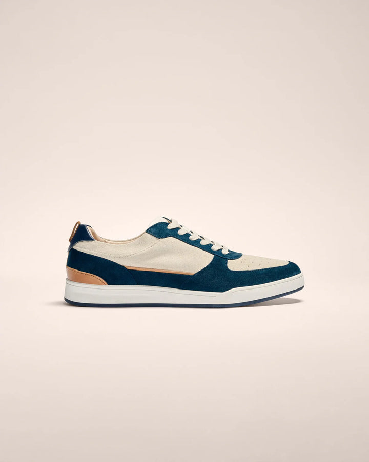 Johnnie-O Topspin Court Sneaker: Navy/White