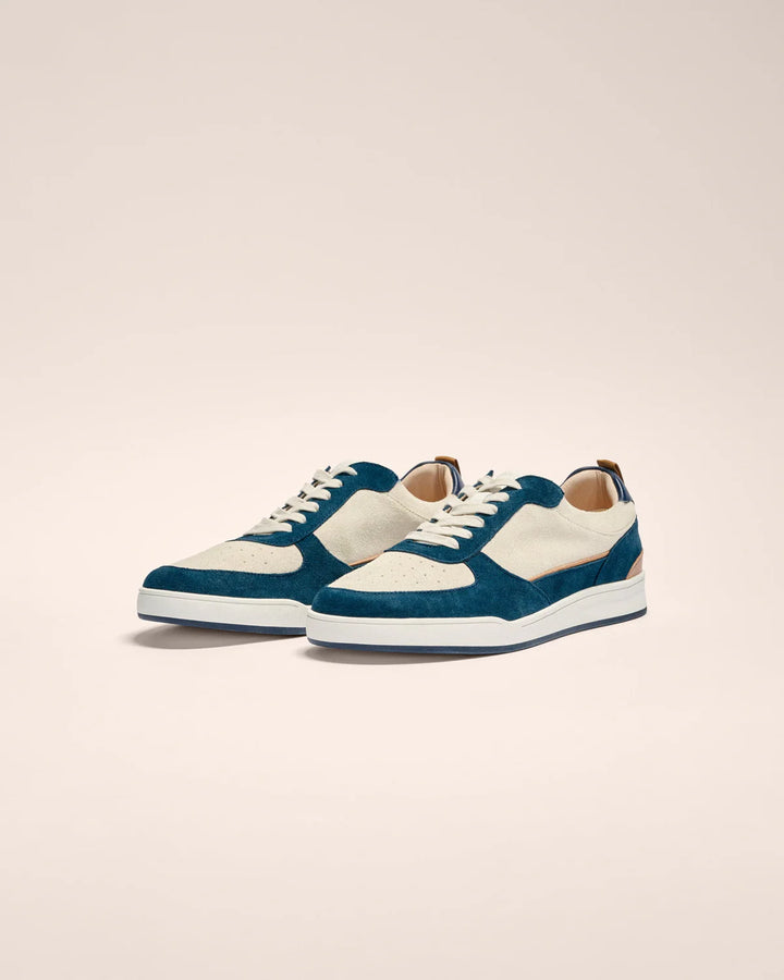 Johnnie-O Topspin Court Sneaker: Navy/White