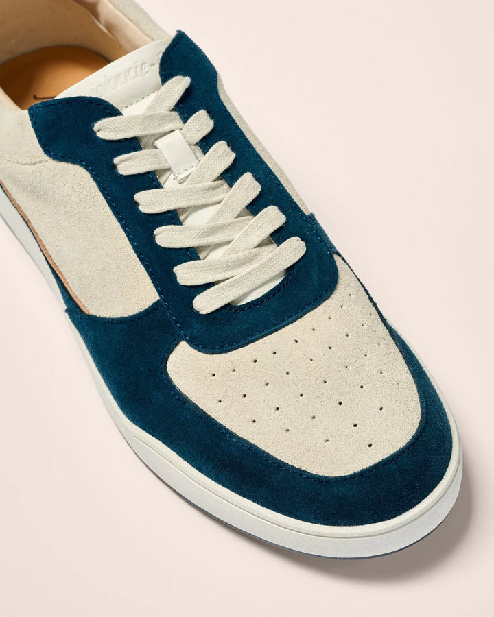 Johnnie-O Topspin Court Sneaker: Navy/White