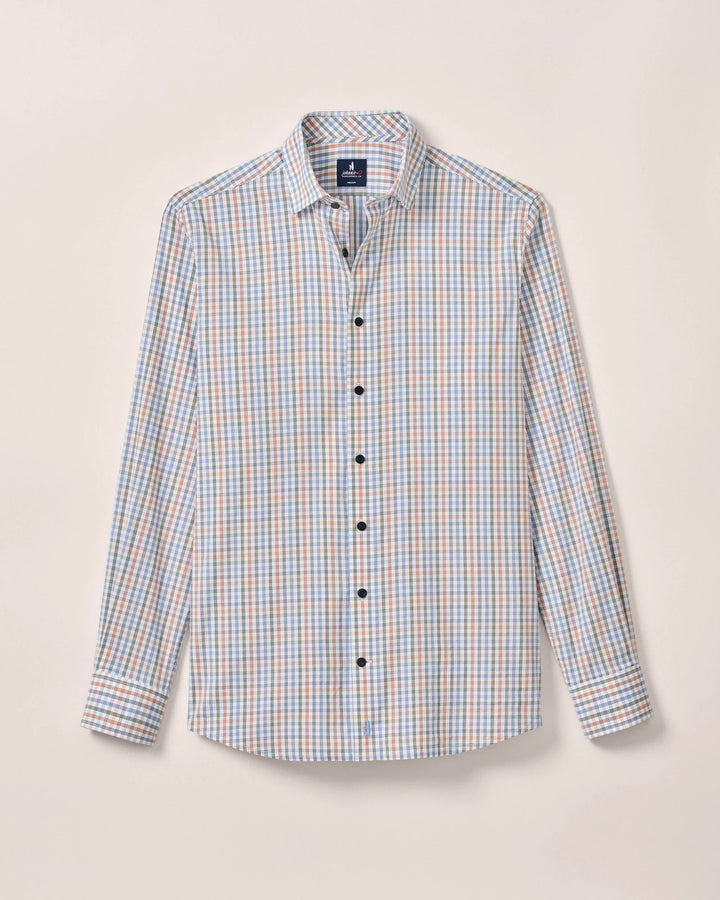 Johnnie-O Vanderwall Performance Button Down Shirt: White