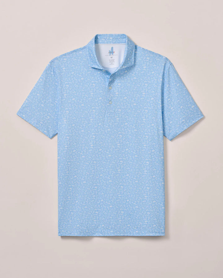 Johnnie-O Featherweight Wine Mixer Polo: Kona